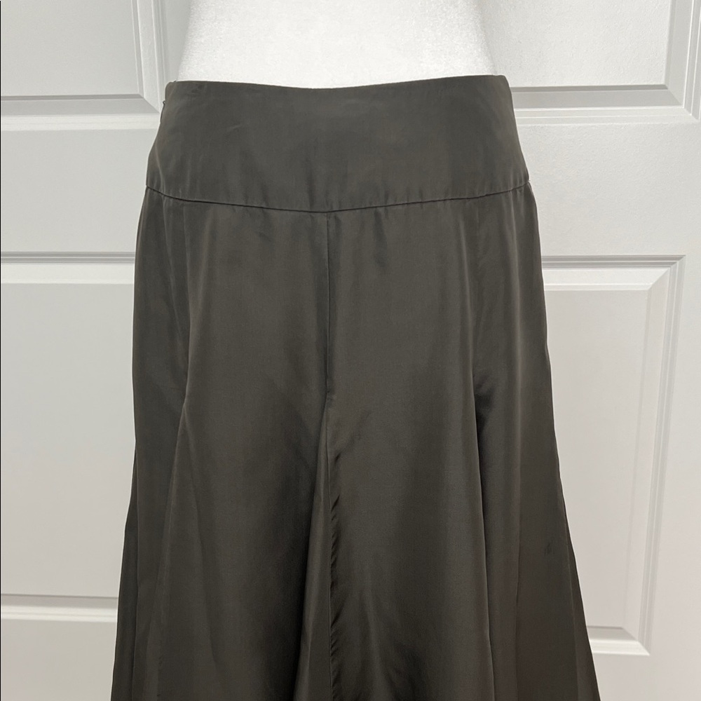 100% Silk Sundance charcoal Midi Skirt - Picture 4 of 12